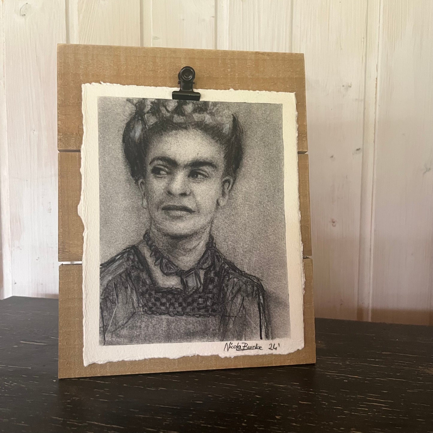 'Portrait of Frida #3' Original Mini Drawing