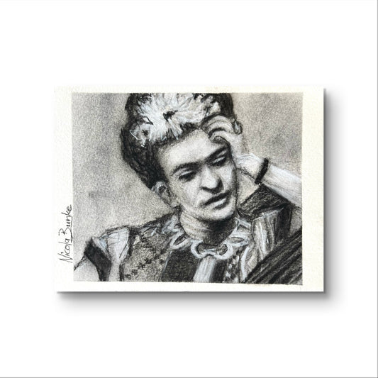 'Portrait of Frida #2' Original Mini Drawing