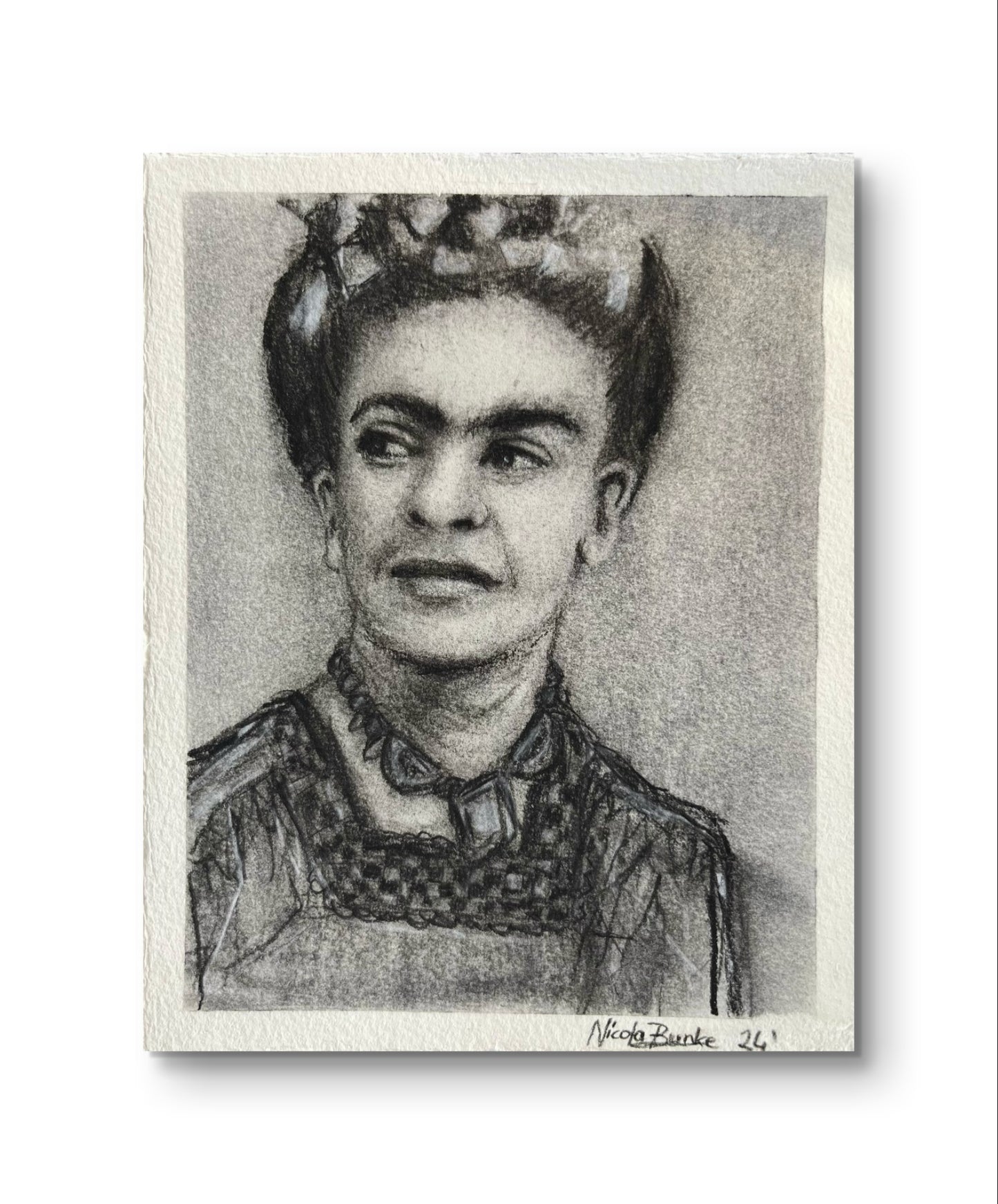 'Portrait of Frida #3' Original Mini Drawing