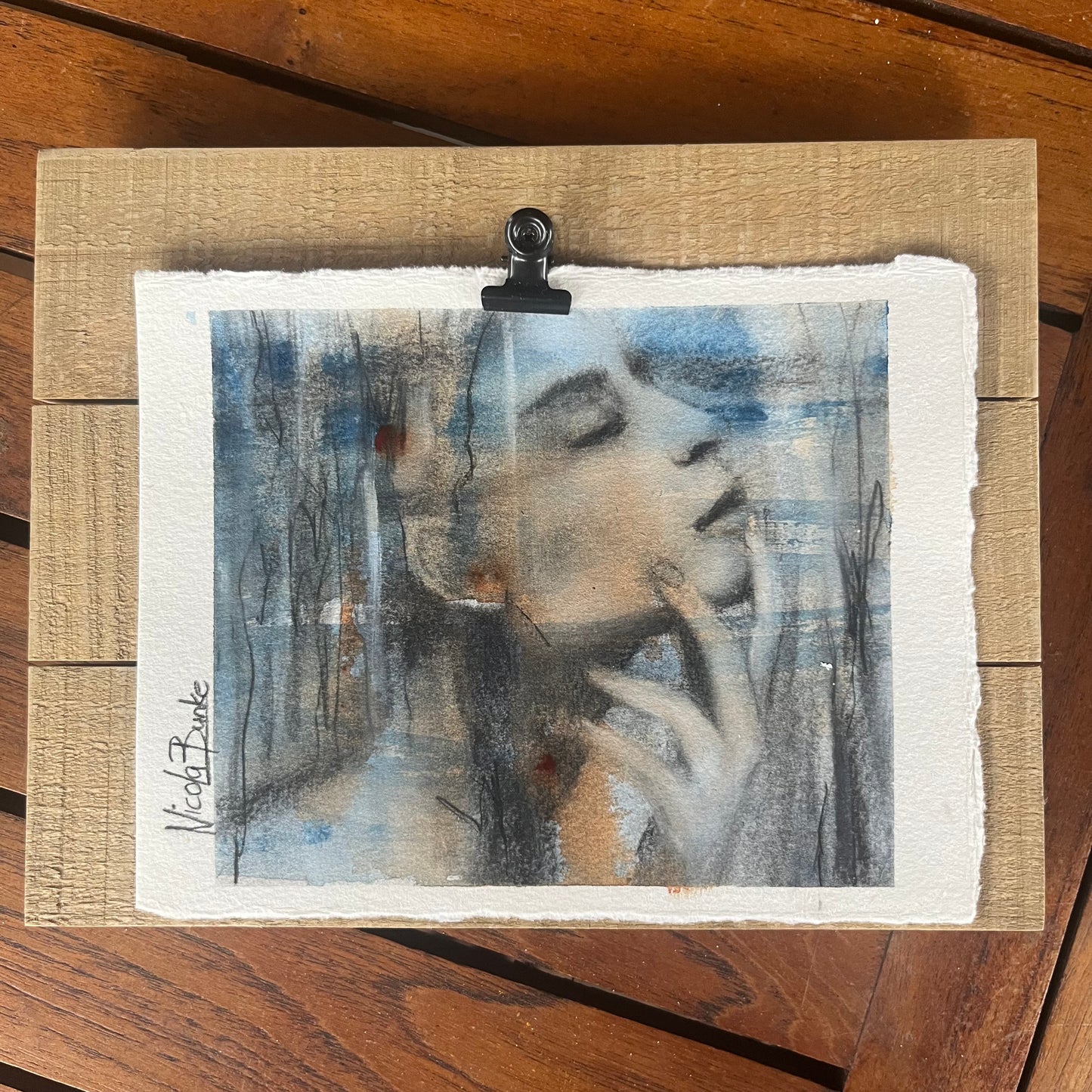 'Portrait of a woman #1' Original Mini Drawing