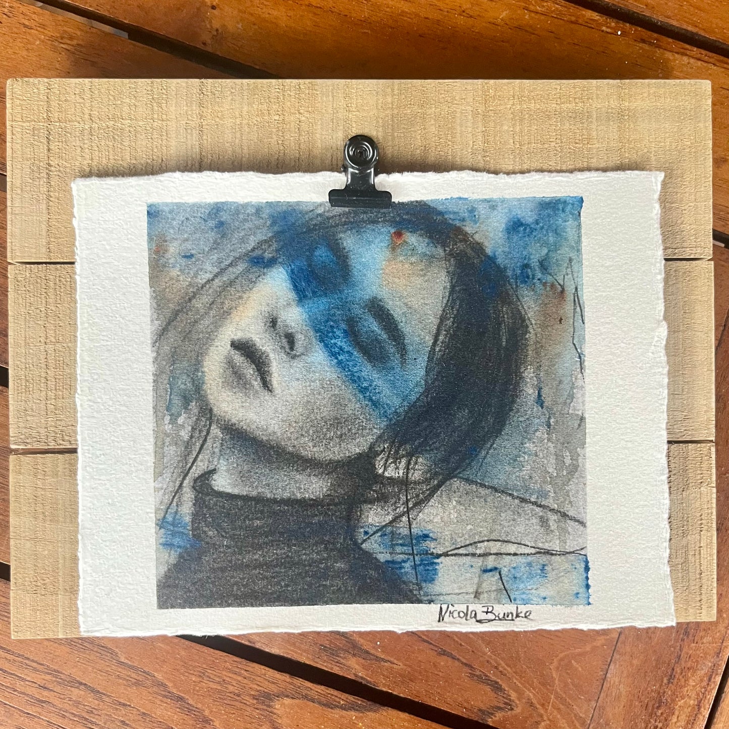 'Portrait of a woman #3' Original Mini Drawing